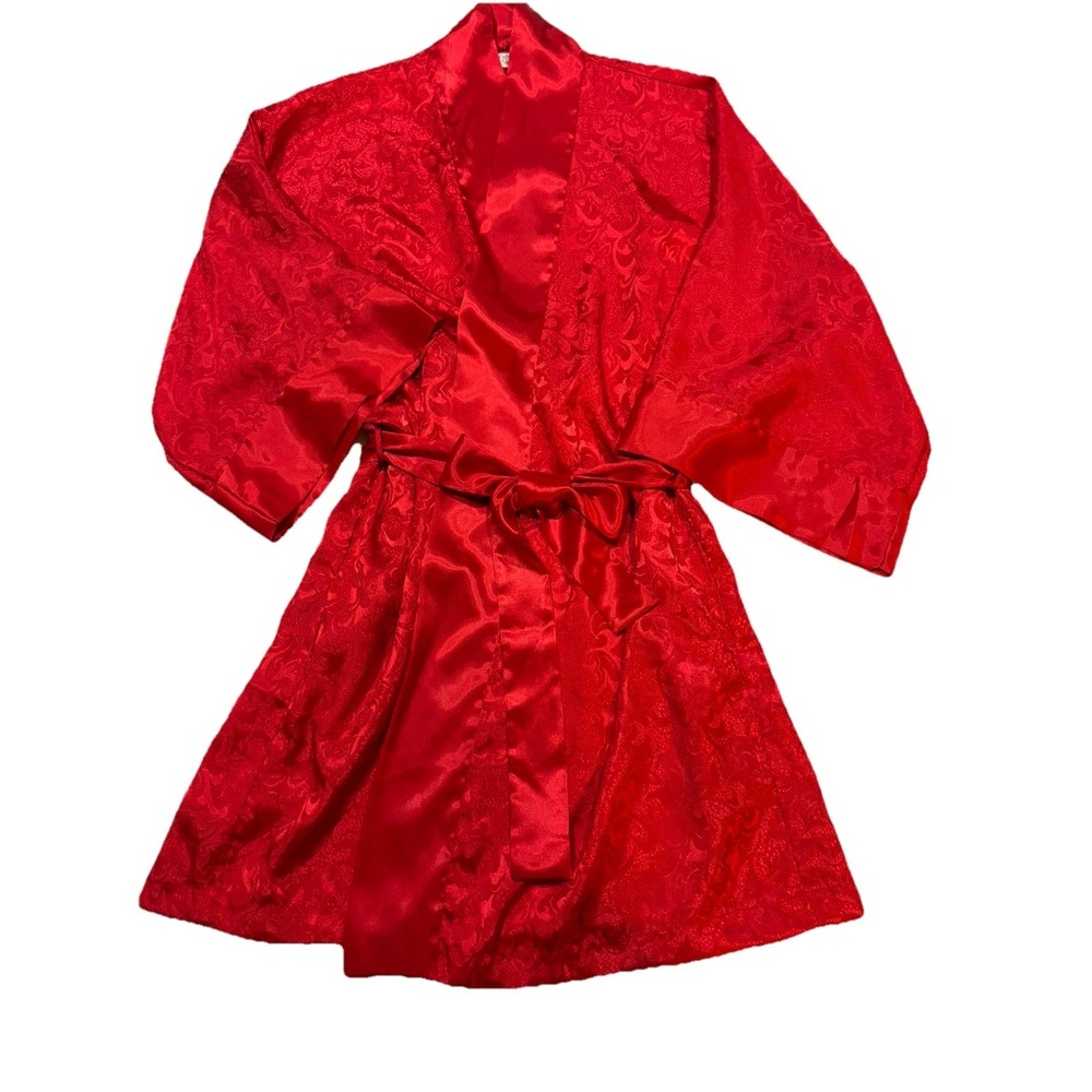 Victoria's Secret Gold Label red robe belt tie vintage size one size fits all